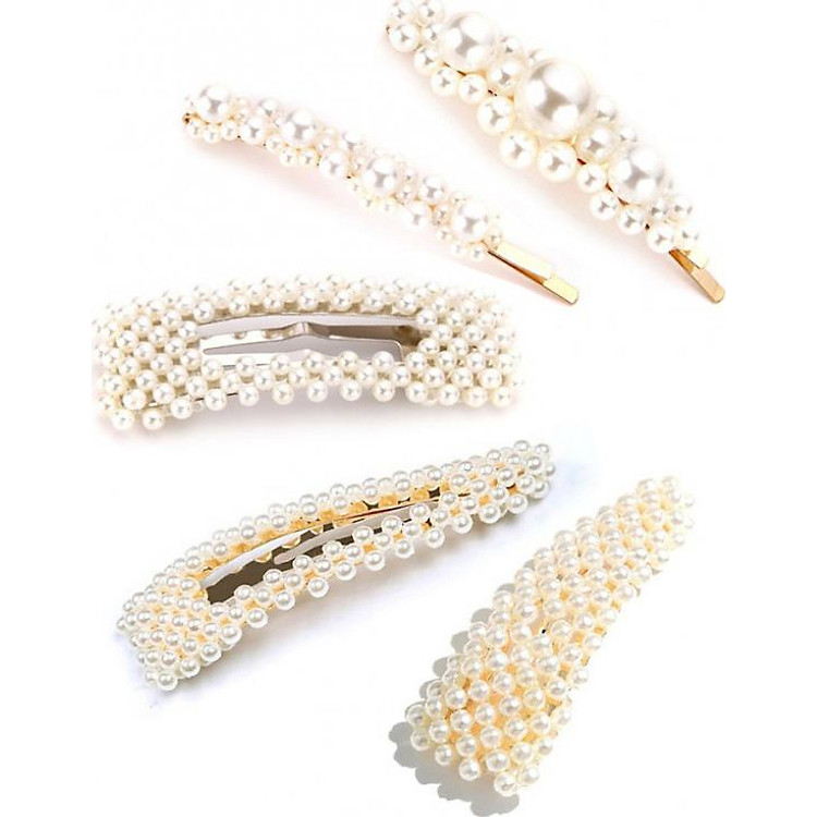 Set 5 kẹp tóc ngọc trai hot hit