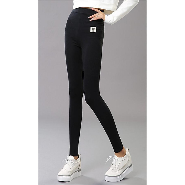 Quần Legging Lót Lông dáng Hàn Quốc_Đen
