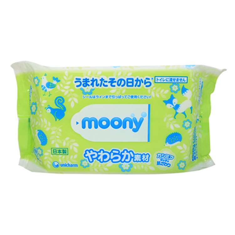 Gói 80 Tờ Giấy Ướt Moony Bảo Vệ Bé Yêu - Nội Địa Nhật Bản
