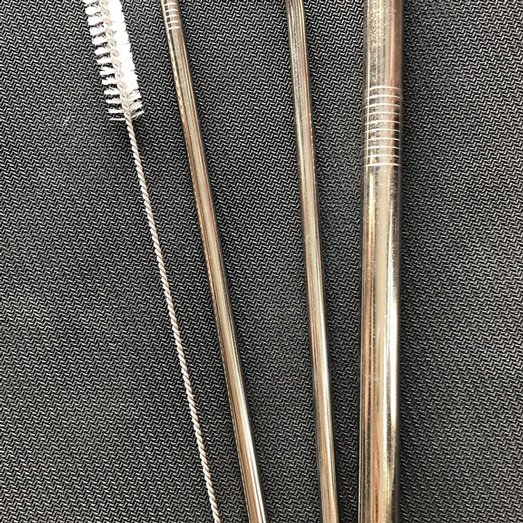 Combo 3 cây: Ống hút inox trắng dạng thẳng-cong-trà sữa