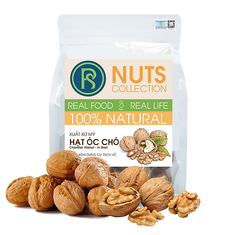 500G Hạt Óc Chó Vàng Real Food