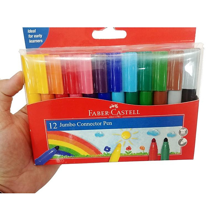 Bút Lông Màu Faber-Castell Connector Jumbo (12 màu) - Ảnh 3