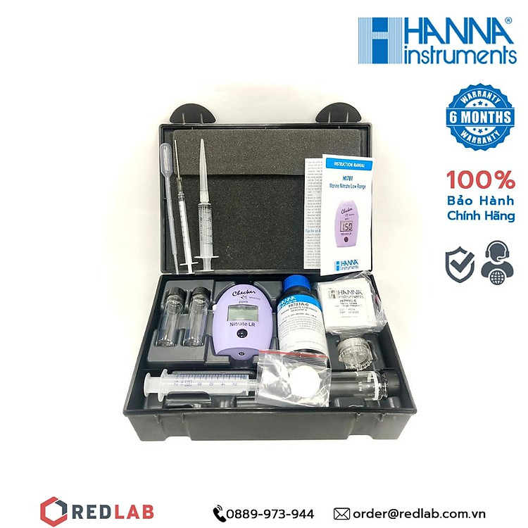 Máy đo Nitrat thang thấp cho nước mặn Hanna HI781