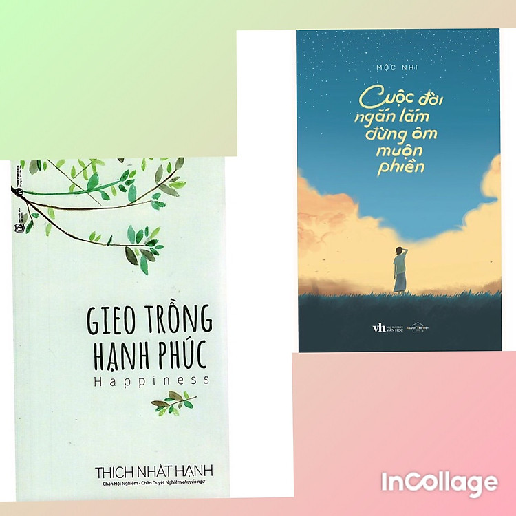 COMBO 2 cuốn nghệ thuật sống đẹp Cuộc đời ngắn lắm đừng ôm muộn phiền + Gieo Trồng Hạnh Phúc (Tái Bản)