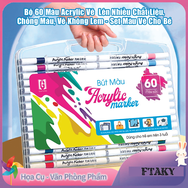 Bút Sơn Acrylic Marker (60 màu)