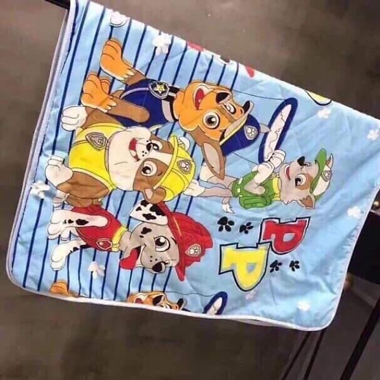 Chăn Hè Cotton Đũi Cho Bé Họa Tiết Chó Cứu Hộ