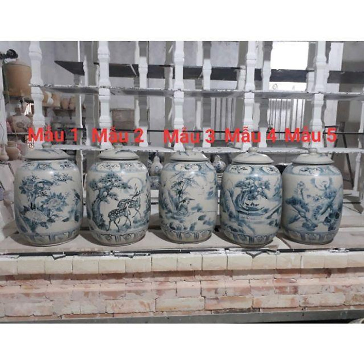 Trạp đựng gạo, bình đựng nước men rạn cổ (nhiều họa tiết)