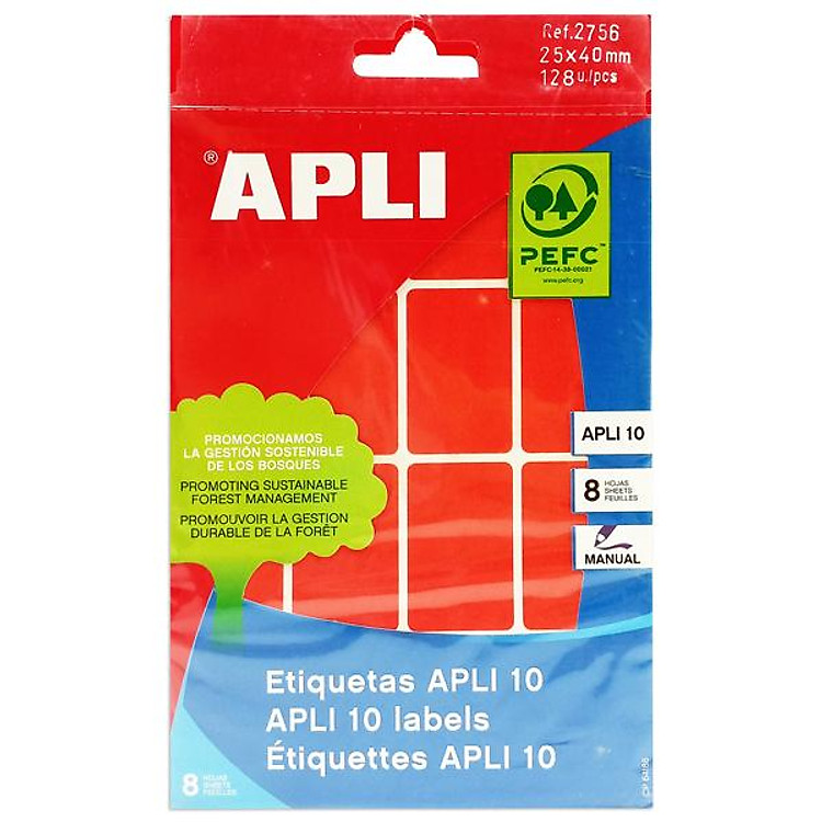 Nhãn Dán Đỏ (10 Miếng 25×40)