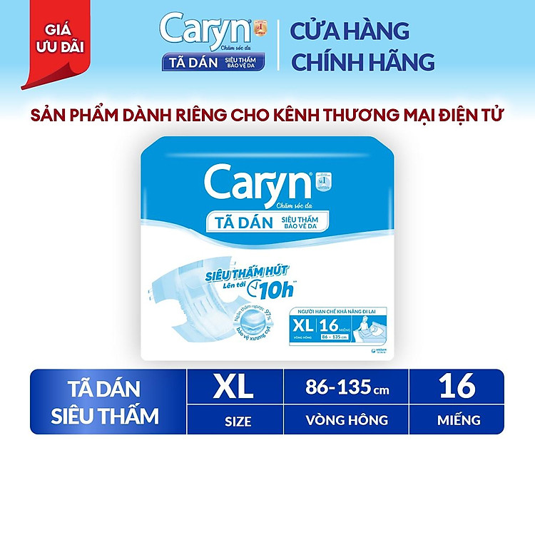 Tã dán người lớn Caryn Size XL Chính hãng Giá tốt