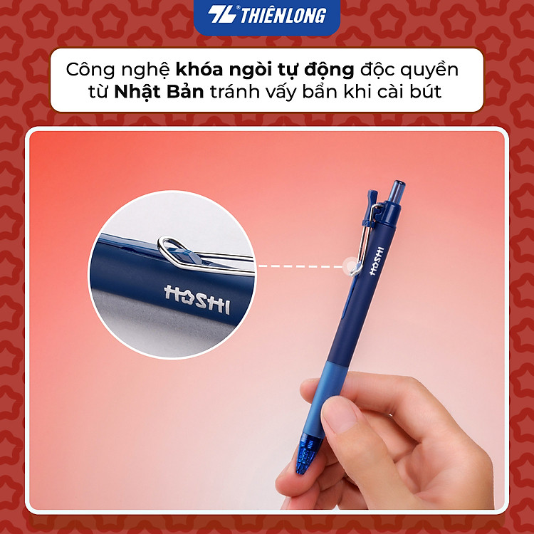Bút gel Hoshi Thiên Long GEL-047/HS - Mực xanh - Ảnh 5