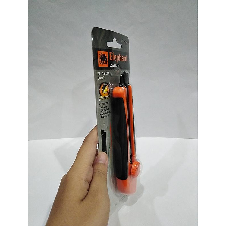 Dao Rọc Giấy Lưỡi Elephant SKII R-1801 - Ảnh 3