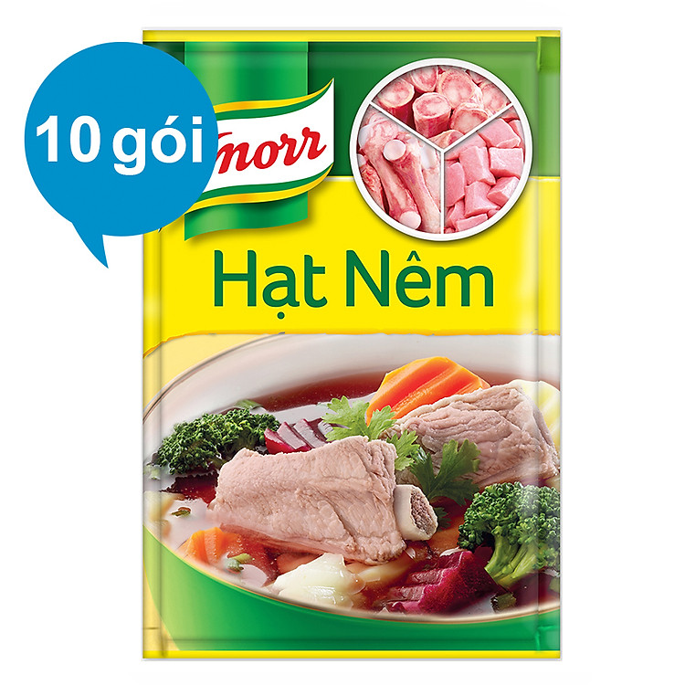 Hạt Nêm Knorr Thịt Thăn, Xương Ống Và Tủy Bổ Sung Vitamin A (55g/Gói) - 32010178