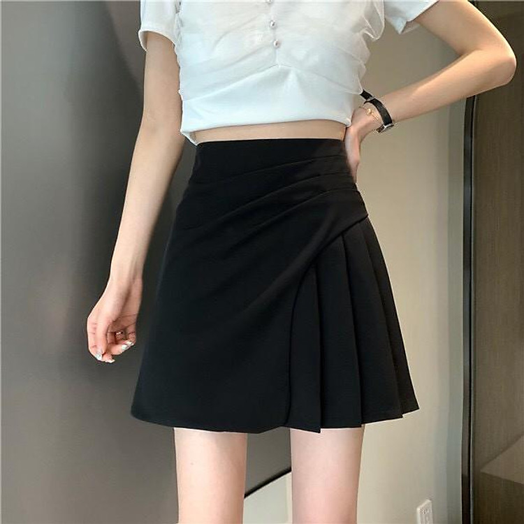 Chân Váy Chữ A Ngắn Nữ - Chân Váy Xếp Ly Tennis Phối Ulzzang