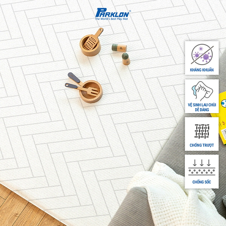 Thảm Em Bé Parklon La Pure Họa Tiết Xương Cá Chính hãng Giá tốt - Hình ảnh 5