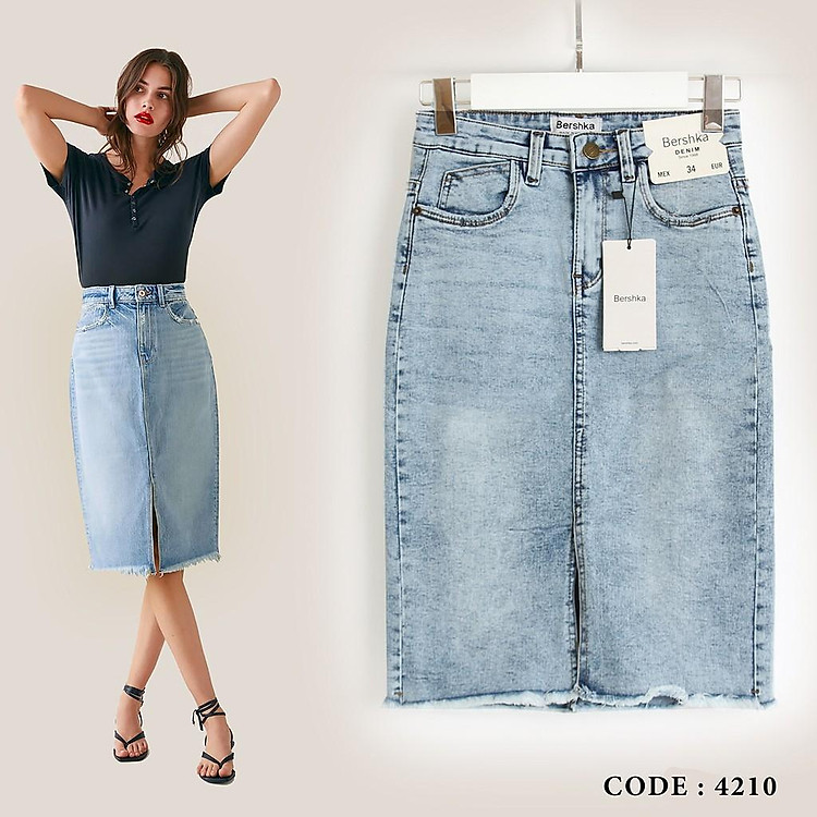 Chân váy jeans BSK