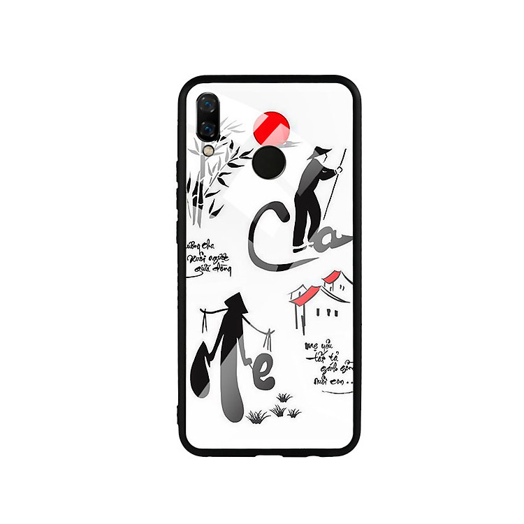 Ốp Lưng Kính Cường Lực cho điện thoại Huawei Nova 3i - Cha Mẹ 02