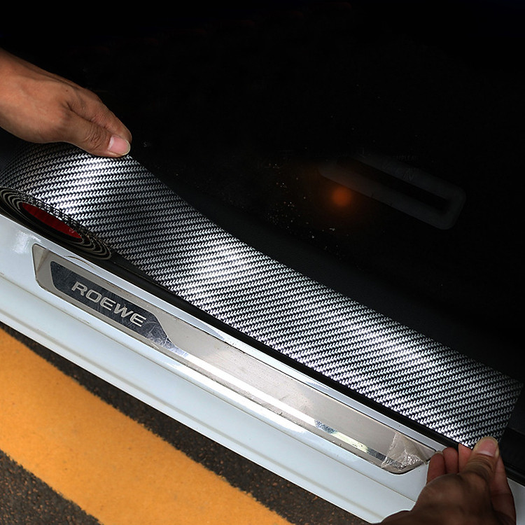 Cuộn Decal Cao Su Vân Carbon Dán Trang Trí, Chống Xước Cho Xe Ô Tô