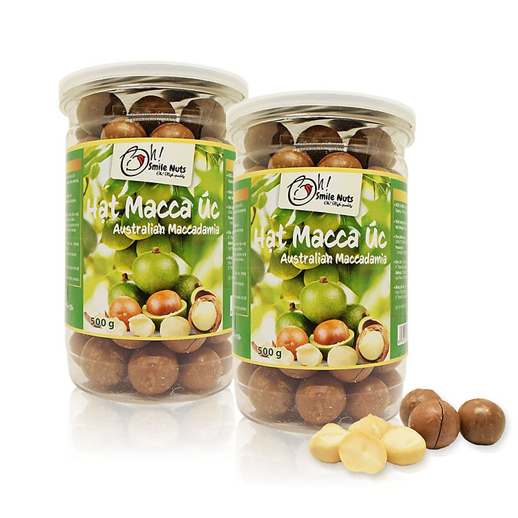 Combo 2 hộp Hạt Macca Úc nứt vỏ (500g/hộp) - Kèm dụng cụ tách vỏ
