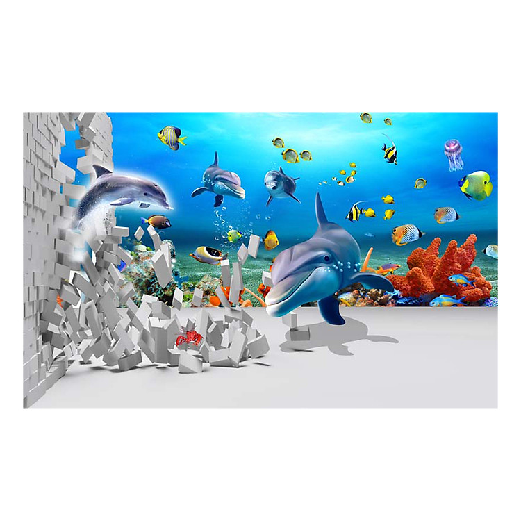 Tranh dán tường động vật 3D 3DW047