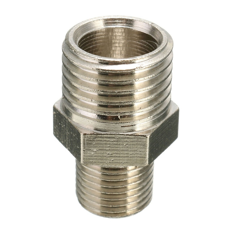 Nối Chuyển Ren Ngoài 22mm Sang Ren Ngoài 13mm Bằng Đồng Thau