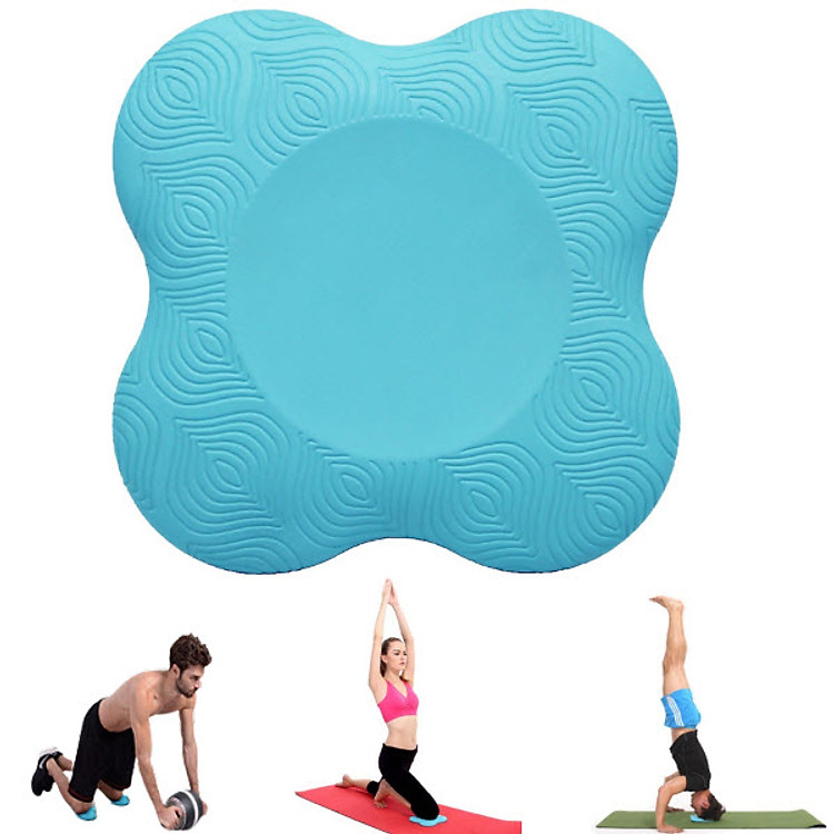 Đệm lót tập Yoga , Gym chống trơn chất liệu PU YESURE thiết kế hình hoa 4 cánh - Hàng chính hãng