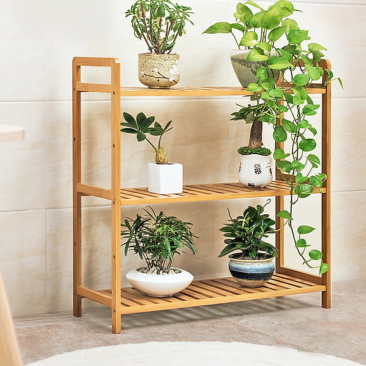 Kệ Gỗ Để Chậu Hoa Cây Cảnh Nhiều Tầng Phong Cách Bắc Âu