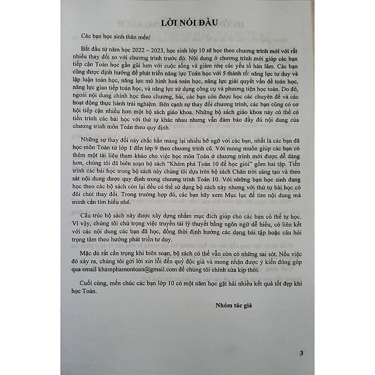 Khám Phá Toán Lớp 10 Để Học Giỏi Tập 2 (Dùng Kèm SGK Chân Trời Sáng Tạo) - Ảnh 4