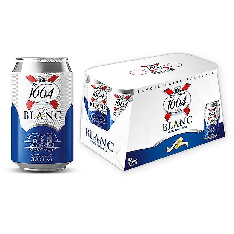 Lốc 6 Lon Bia Blanc 1664 330ml/Lon - 8934692090099