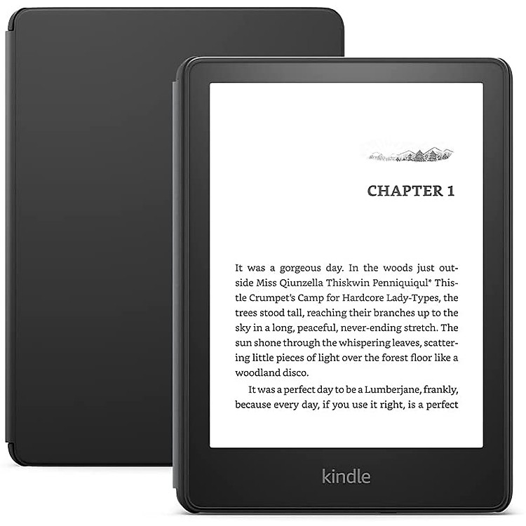 Combo Máy đọc sách All New Kindle Paperwhite 5 (11th Gen) và Bao da FOR KIDS (Bản KIDS, Không Quảng Cáo) - Hàng chính hãng