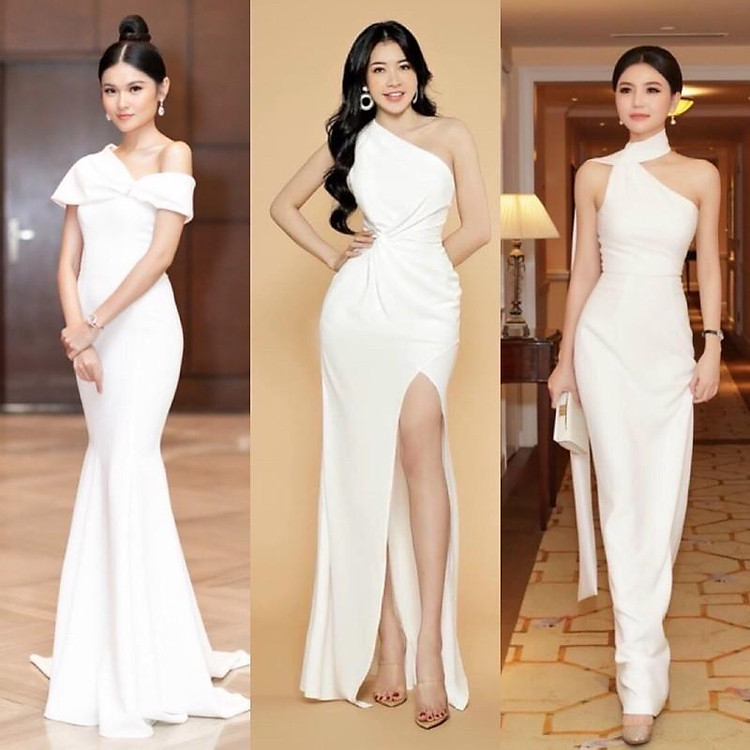 Đầm Trắng Dạ hội dáng dài, Váy đầm dự tiệc cao cấp