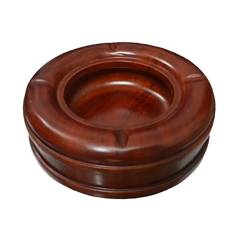Gạt tàn thuốc gỗ hương đỏ (Gia công nguyên khối, 13cm x 5cm) - Độc đáo, Lịch sự, đẹp cổ điển