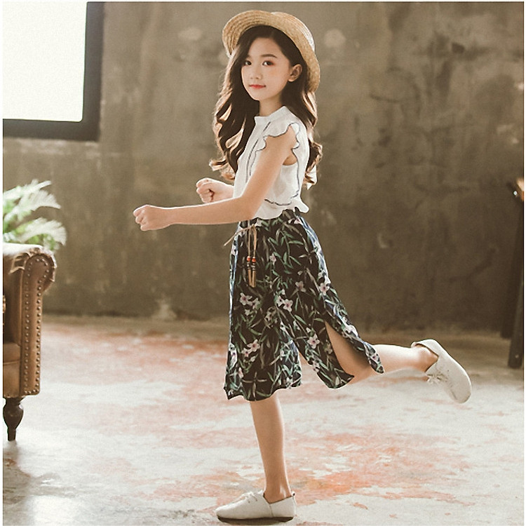 SÉT BỘ QUẦN ỐNG RỘNG CHO BÉ GÁI TỪ 3 ĐẾN 14 TUỔI PHONG CÁCH HÀN QUỐC - BG02