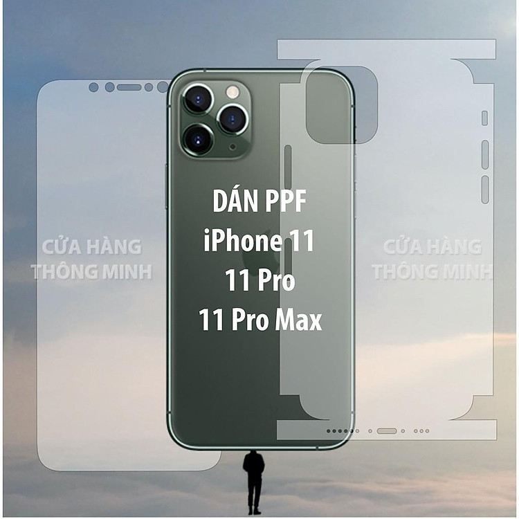 Dán PPF mặt trước, mặt sau, màn hình, mặt lưng dành cho iPhone 11, 11 Pro, 11 Pro Max full viền chuẩn lỗ loa phím