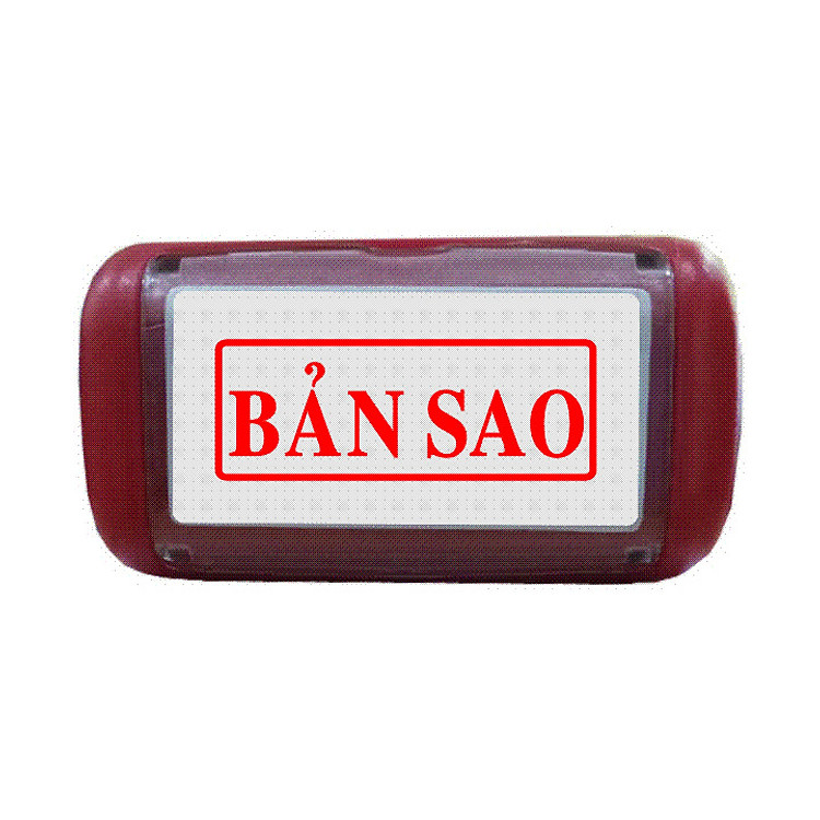 Con dấu liền mực Bản Sao (Mực đỏ)