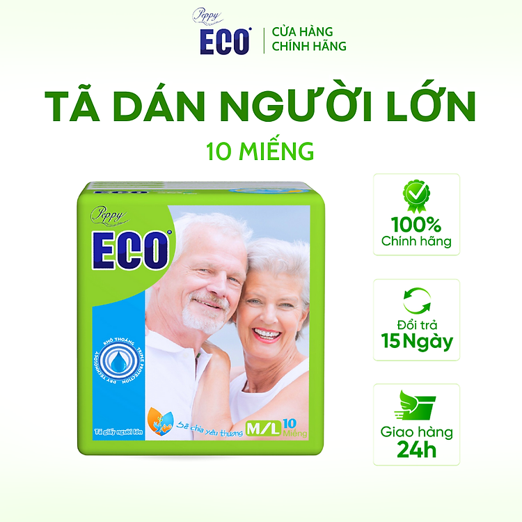 Chọn mua tại Shopee: Tã Dán Người Lớn Peppy Eco Size M/L mua giá tốt nhất tại Shop Mall