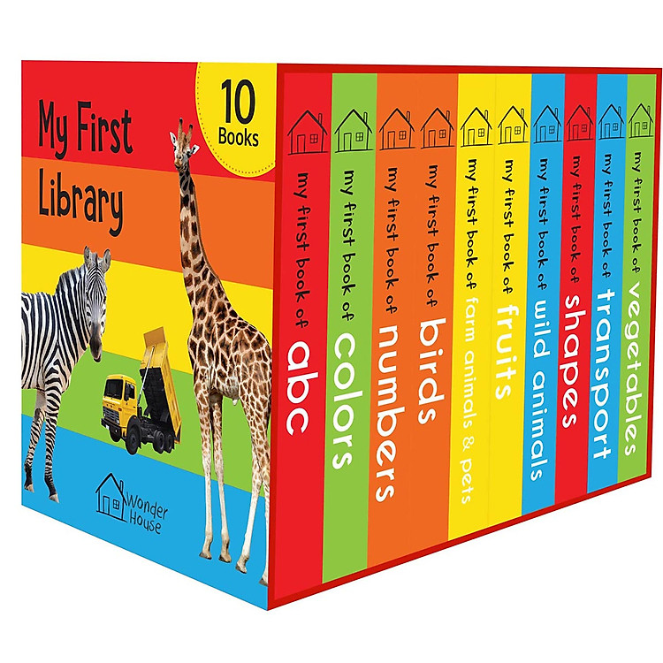 My First Library: Boxset of 10 Board Books for Kids