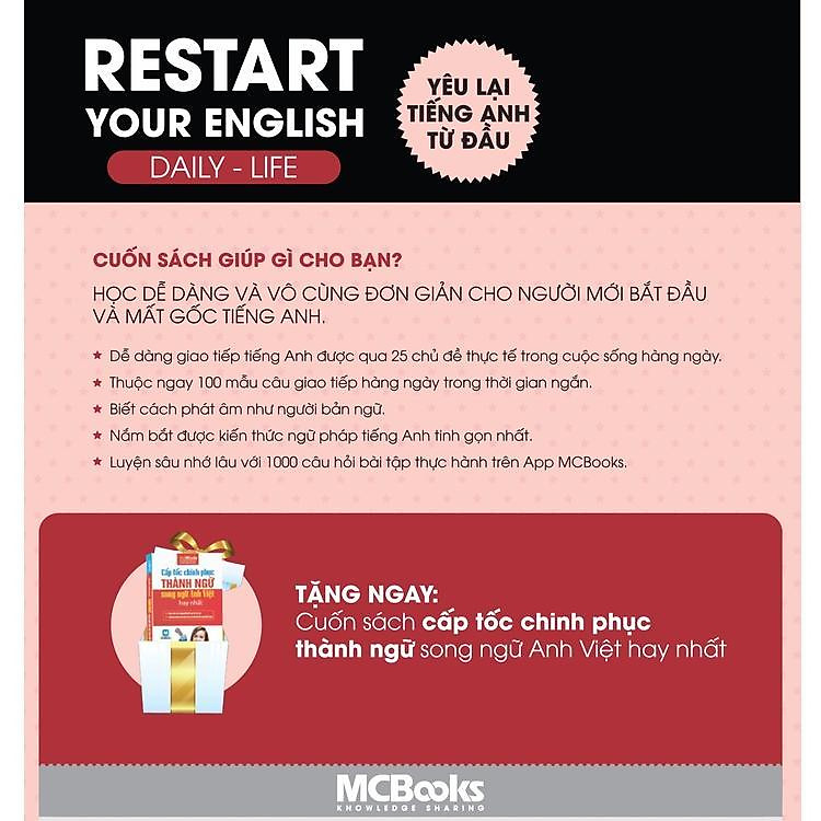 Restart Your English – Daily Life - Yêu Lại Tiếng Anh Từ Đầu - Ảnh 2