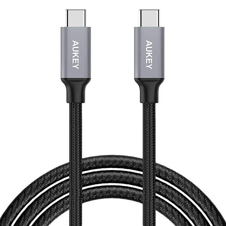 Dây Cáp Sạc USB Type-C Ra USB Type-C Aukey CB-CD5 1.0m - Hàng Chính Hãng