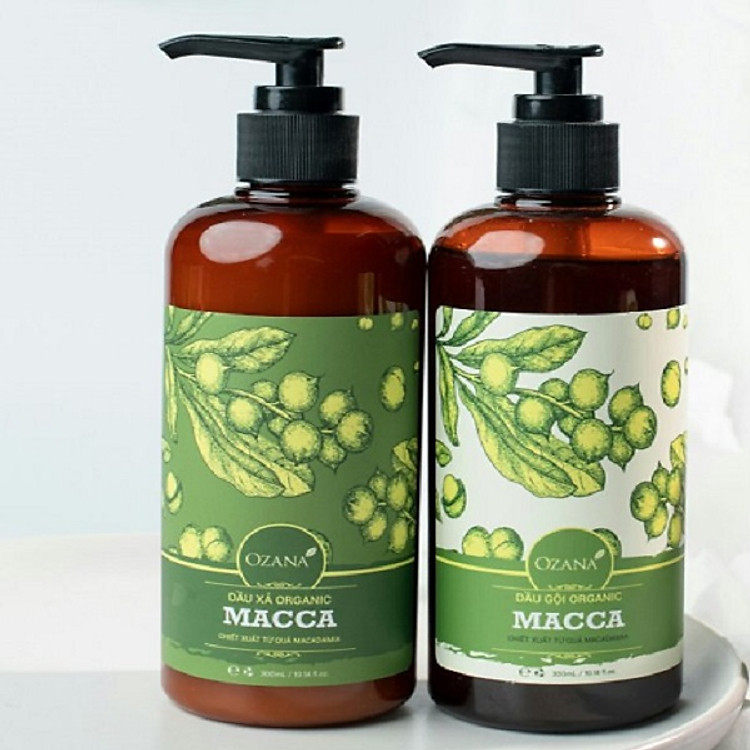 Cặp dầu gội và dầu xả Organic Macca ngăn ngừa rụng tóc