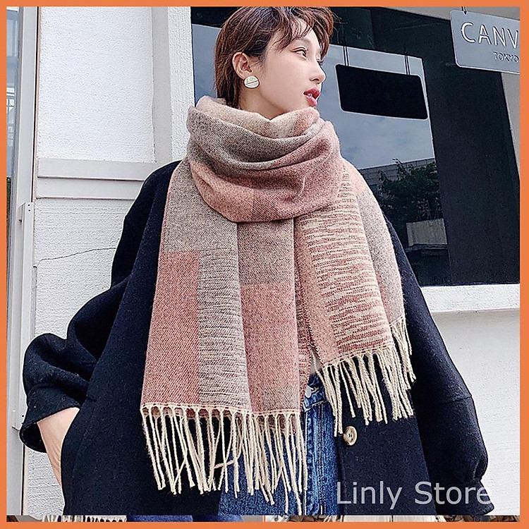 Khăn quàng cổ nữ len cashmere - Khăn choàng thời trang cao cấp K-TB