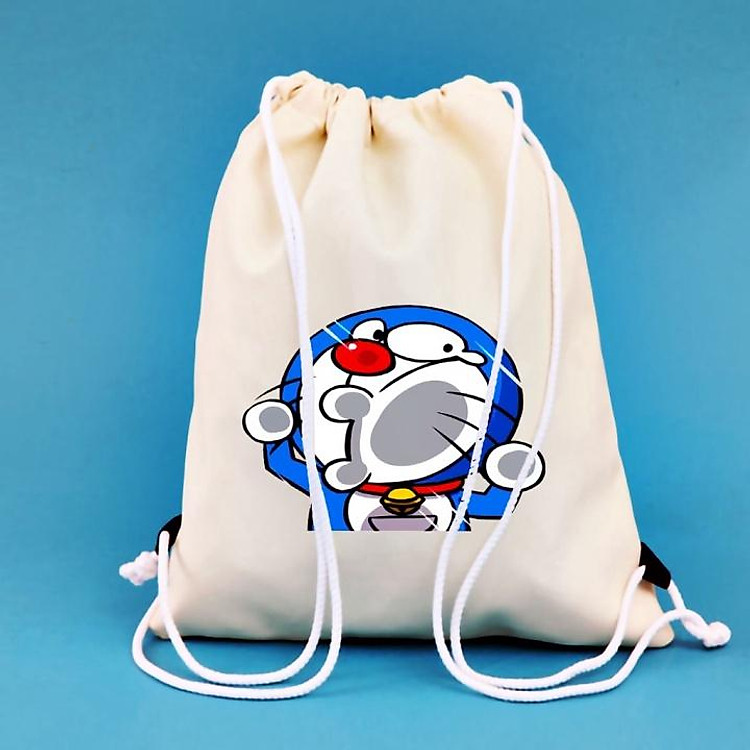 BALO MINI DORA MÈO MÁY VUHUYENSTORE DÂY RÚT UNISEX CHẤT CANVAS THỜI TRANG CUTE XINH ĐẸP TIỆN ÍCH DẠO PHỐ