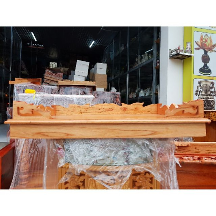 Bàn thờ treo tường gỗ xoan ngang 68 cm