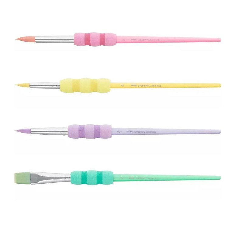 Bộ Cọ Vẽ Grip Màu Pastel Faber-Castell (4 chiếc) - Ảnh 2