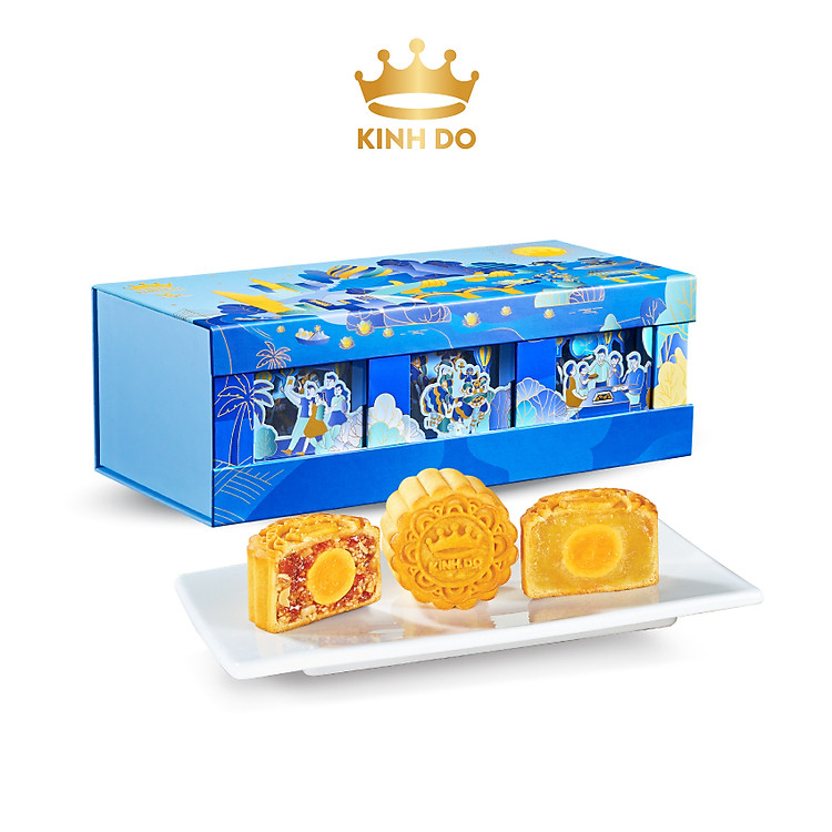 Hộp bánh trung thu Kinh Đô cao cấp - Thu Đoàn Viên (6 bánh x 80g)