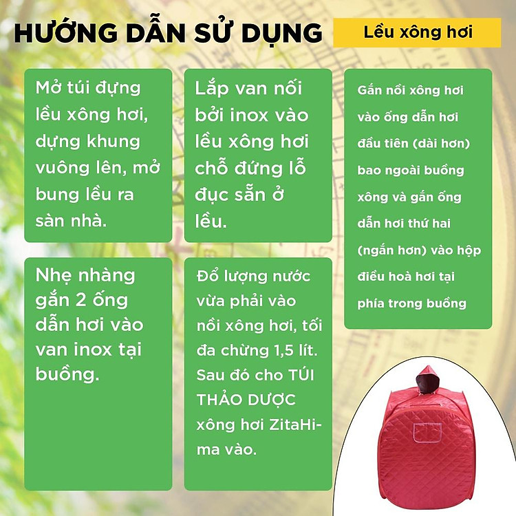 Combo Lều Xông Hơi Cao Cấp ZitaHima Chính hãng Giá rẻ - Hình ảnh 4