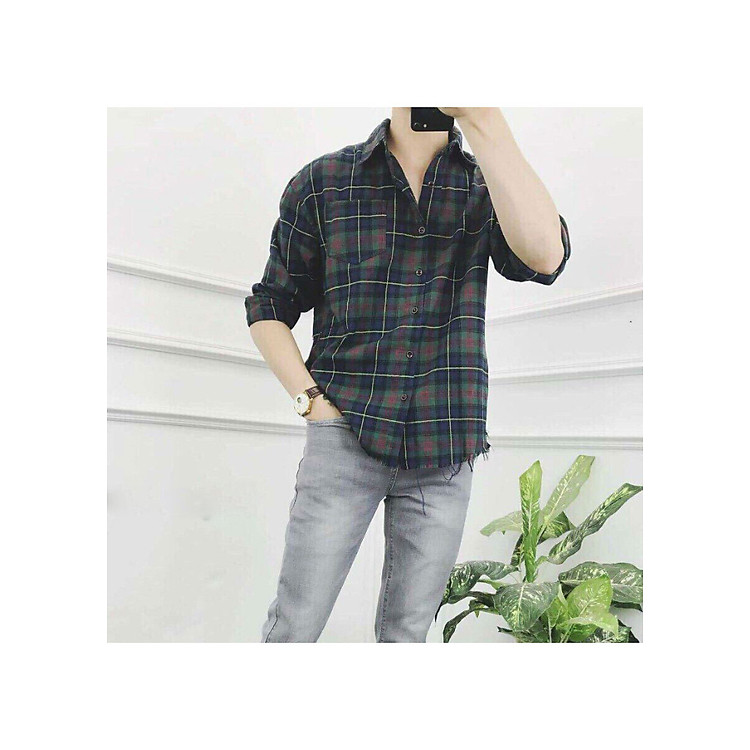 Áo Sơ Mi Nam Dài Tay Kẻ Caro Phong Cách Unisex Thời Trang PONIVA Mẫu Mới Hot Trend