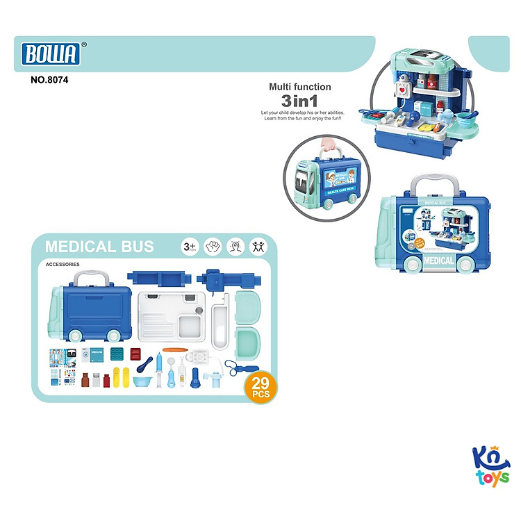 Mua Bộ Đồ Chơi Xe Buýt Y Tế BOWA Chính hãng Tiết kiệm - Hình ảnh 4