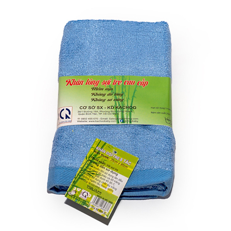 Khăn mặt sợi tre KACHOO 30x50cm Chính hãng Ưu đãi - Hình ảnh 4
