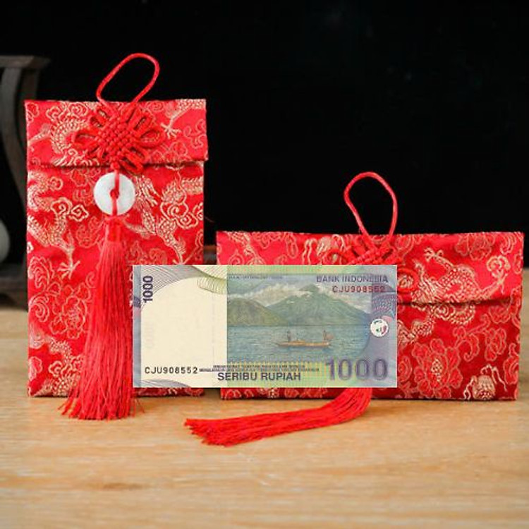 Túi gấm màu xanh 1000 Indonesia - Ảnh 2