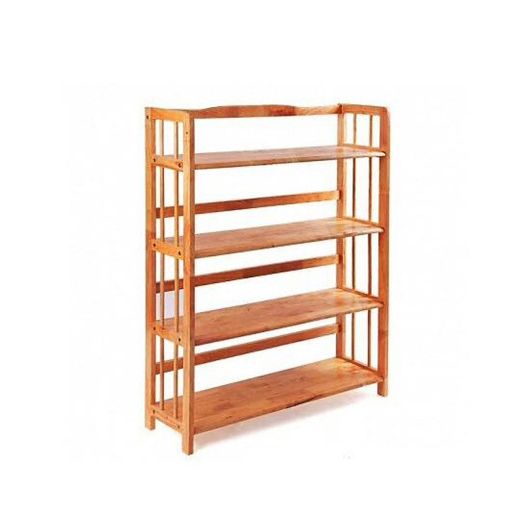 Kệ Sách 4 Tầng Dài 80 cm Gỗ Cao Su